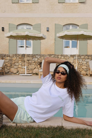 LIMITED EDITION | W. All-Star Embroidered Tee - White/Pistachio