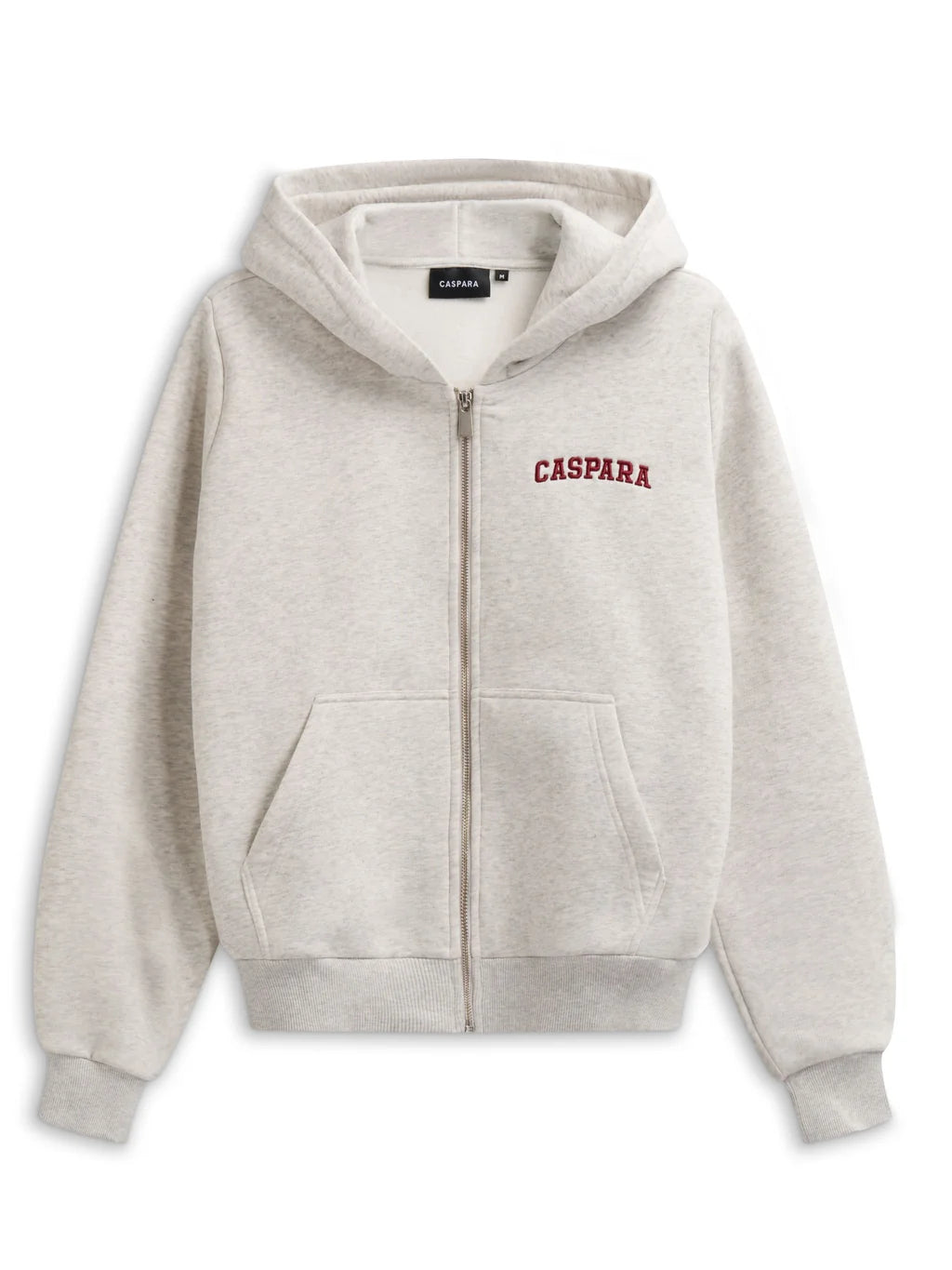 W. Varsity Zip Hoodie - Grey/Burgundy