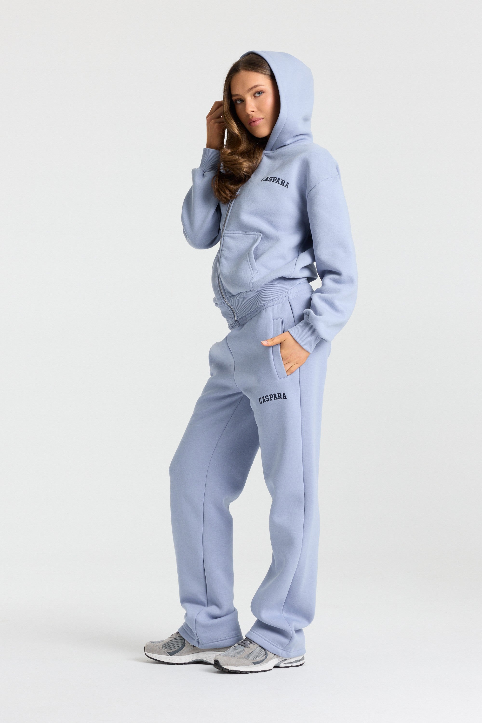 W. Cortina Zip Hoodie - Vintage Blue
