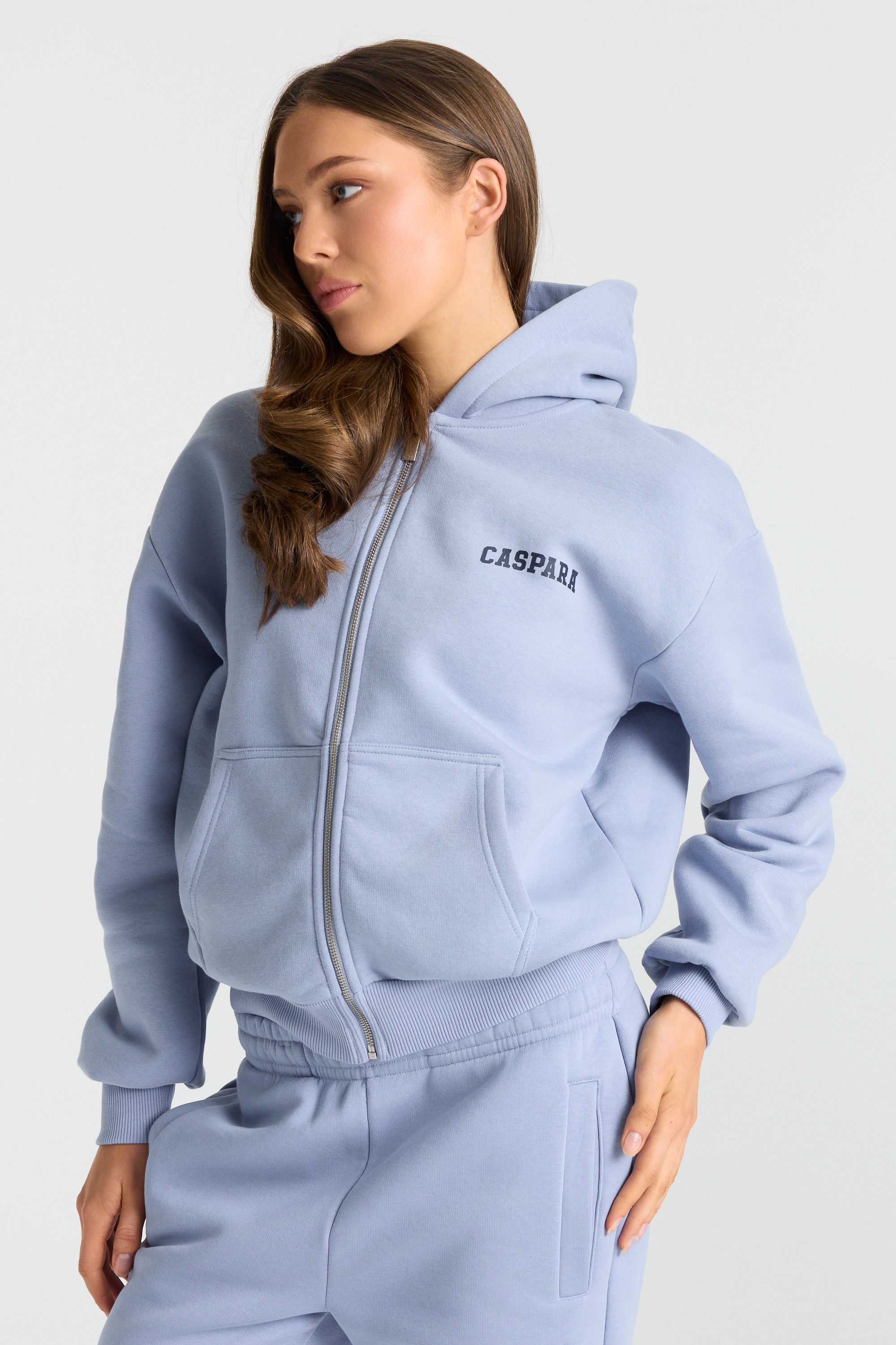 W. Cortina Zip Hoodie - Vintage Blue