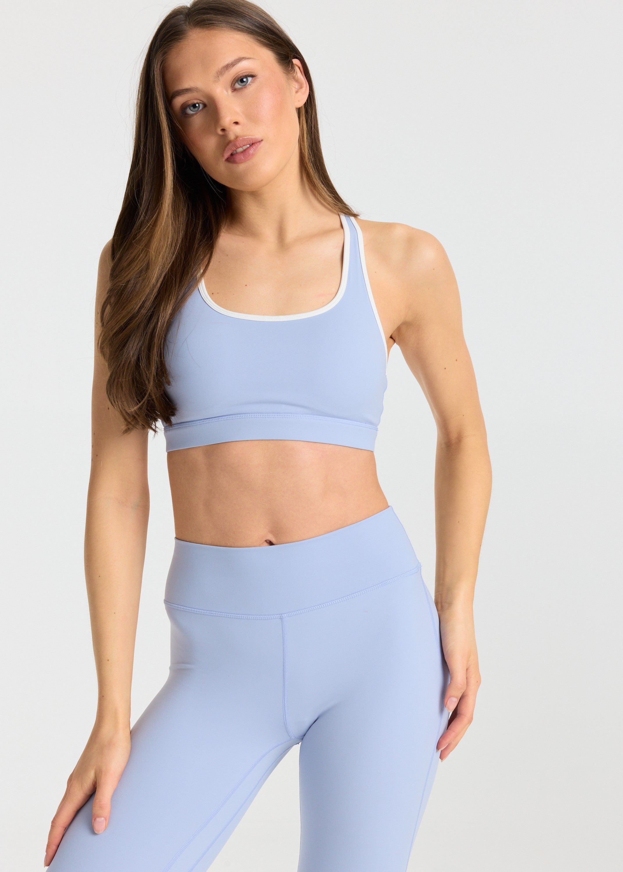 W. Cloudform® Crossback Sports Bra - Vintage Blue