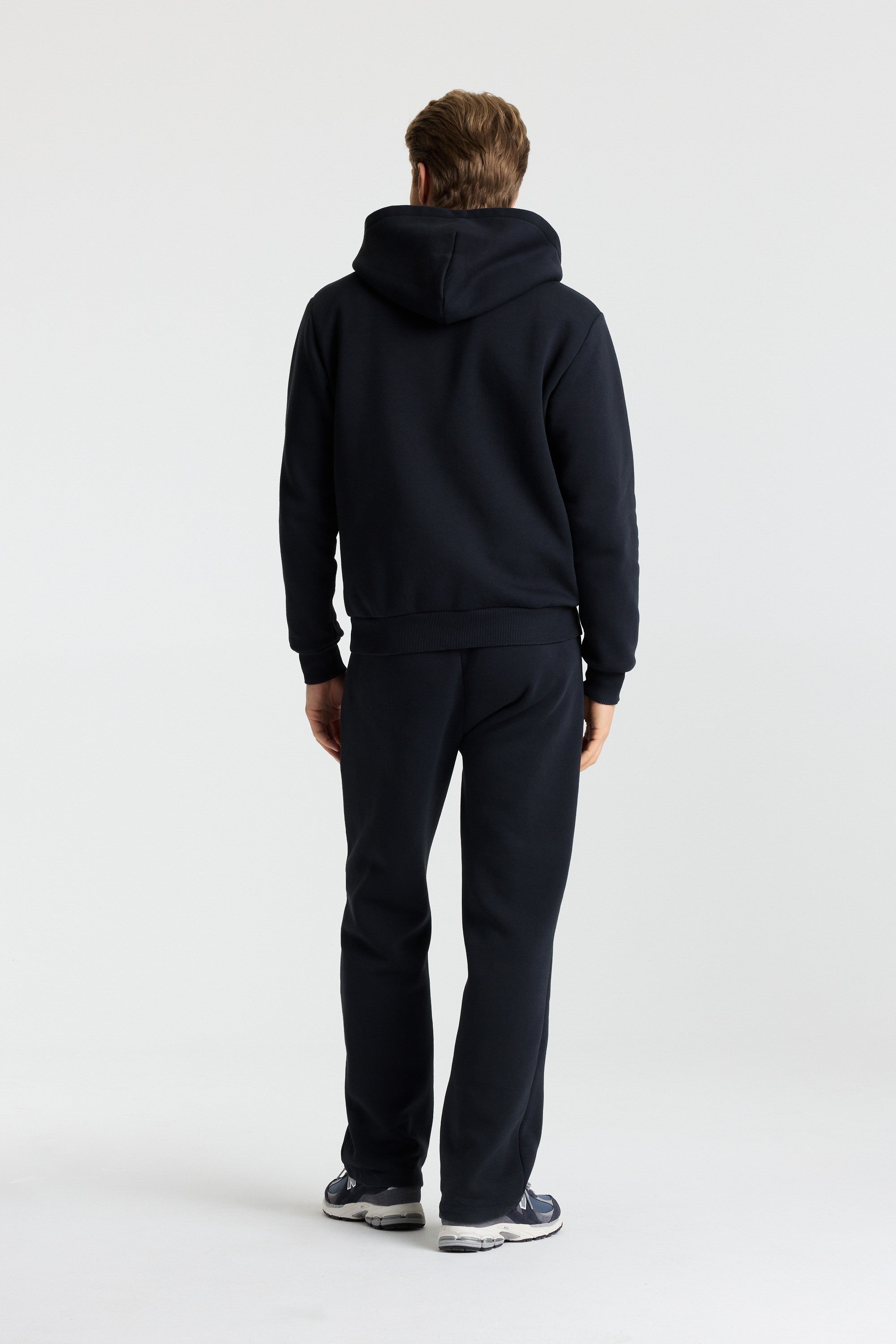 M. Varsity Zip Hoodie - Jet Black