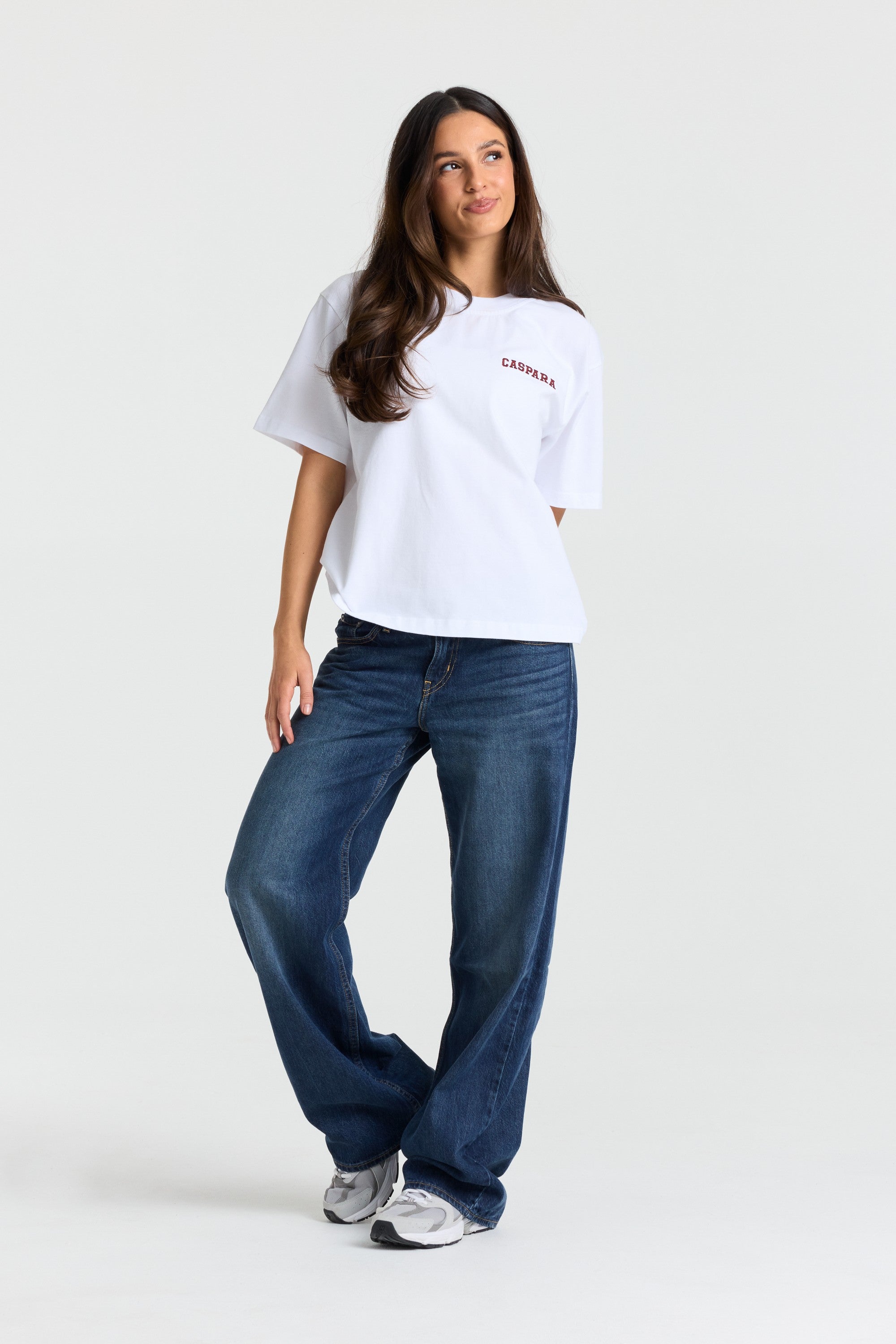 W. Varsity Tee - White/Burgundy