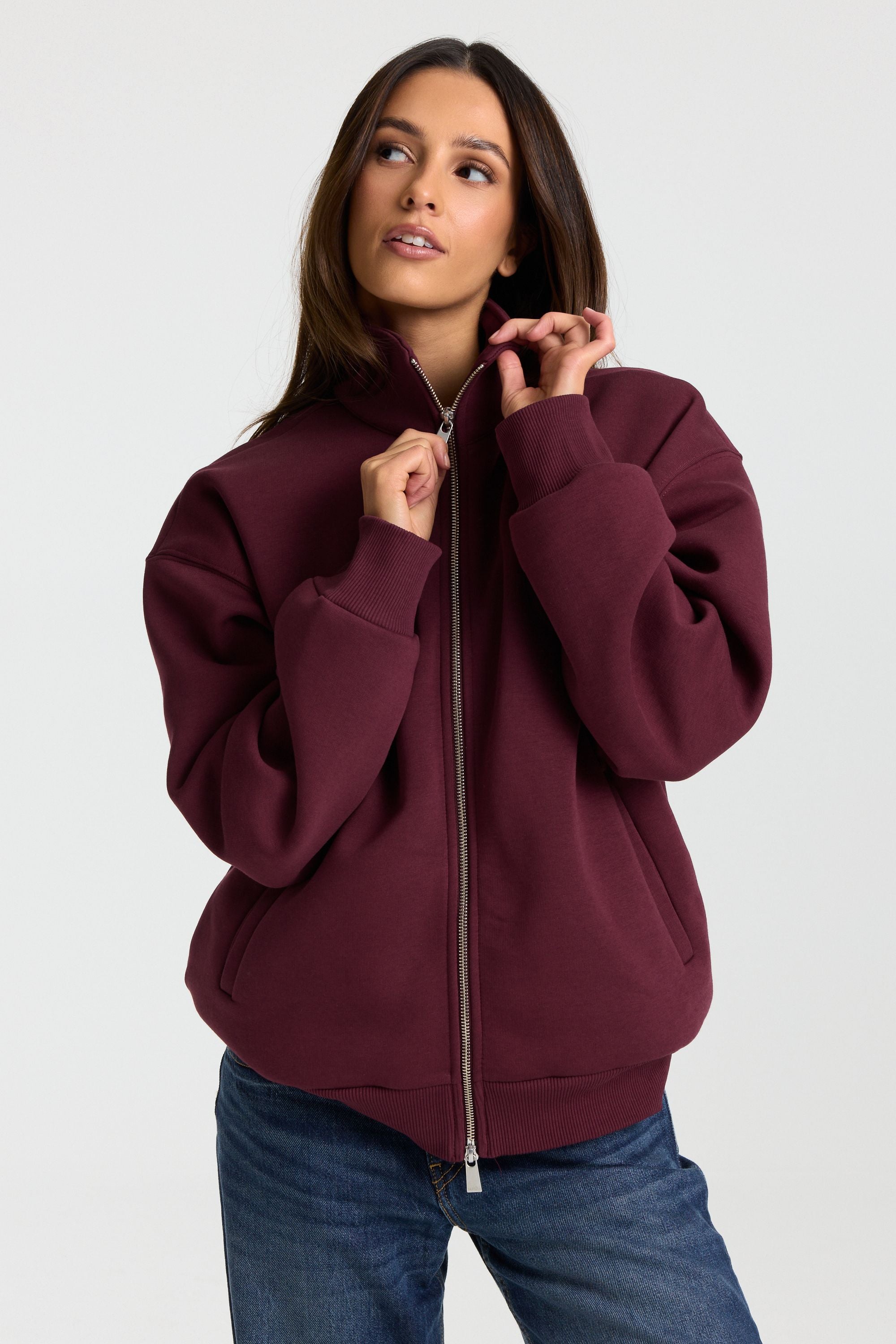 W. Funnel Zip Jacket - Midnight Cherry