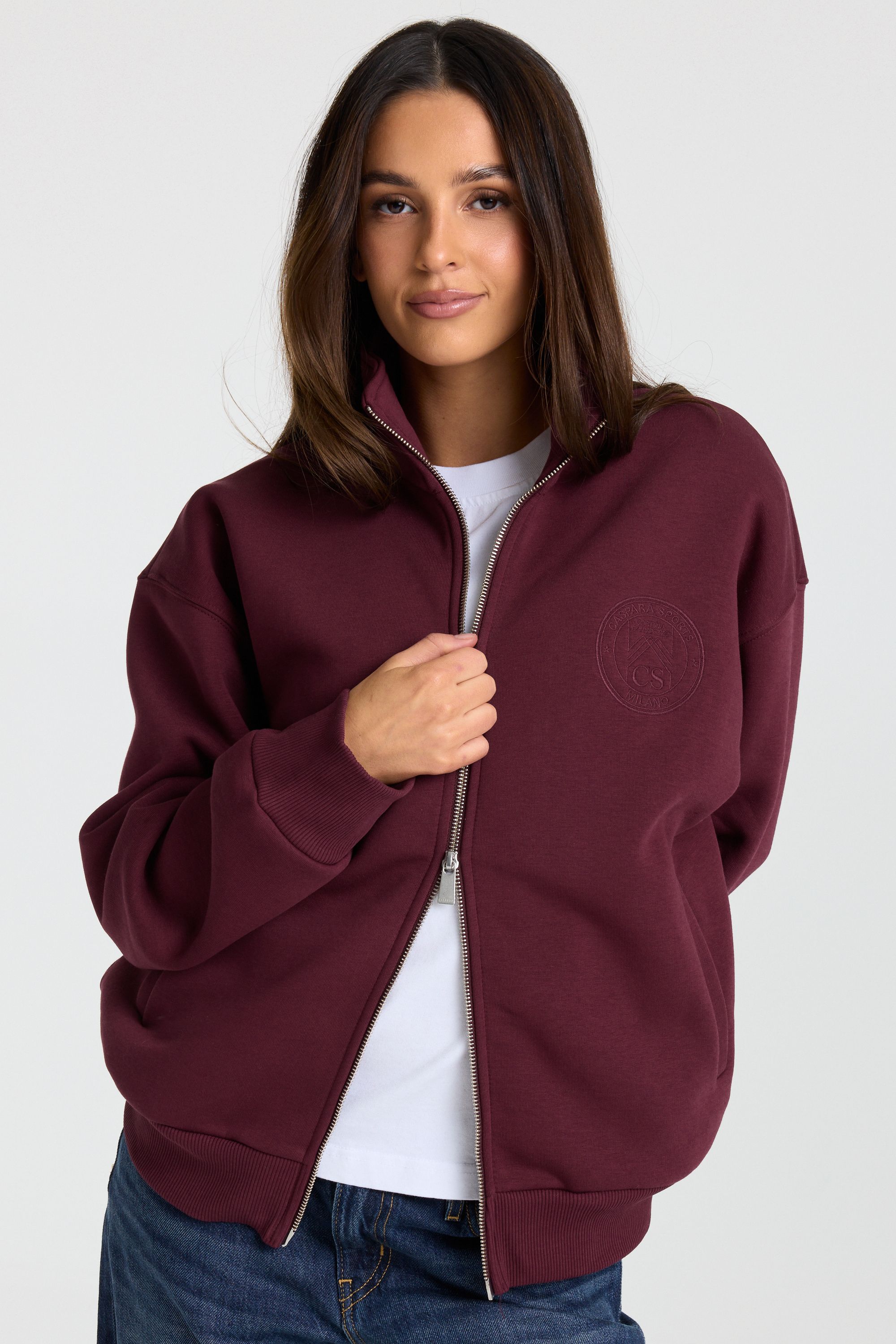 W. Funnel Zip Jacket - Midnight Cherry
