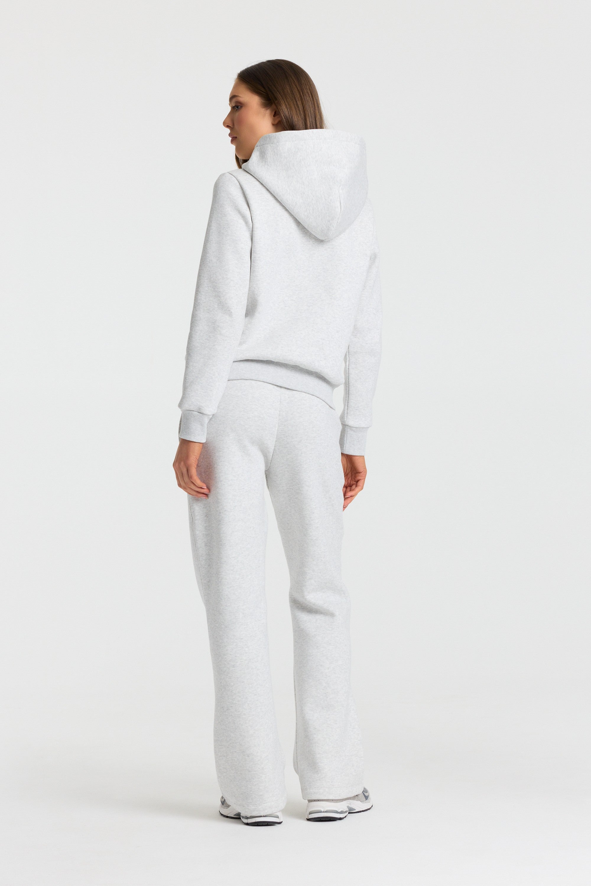 W. Varsity Zip Hoodie - Grey/Burgundy