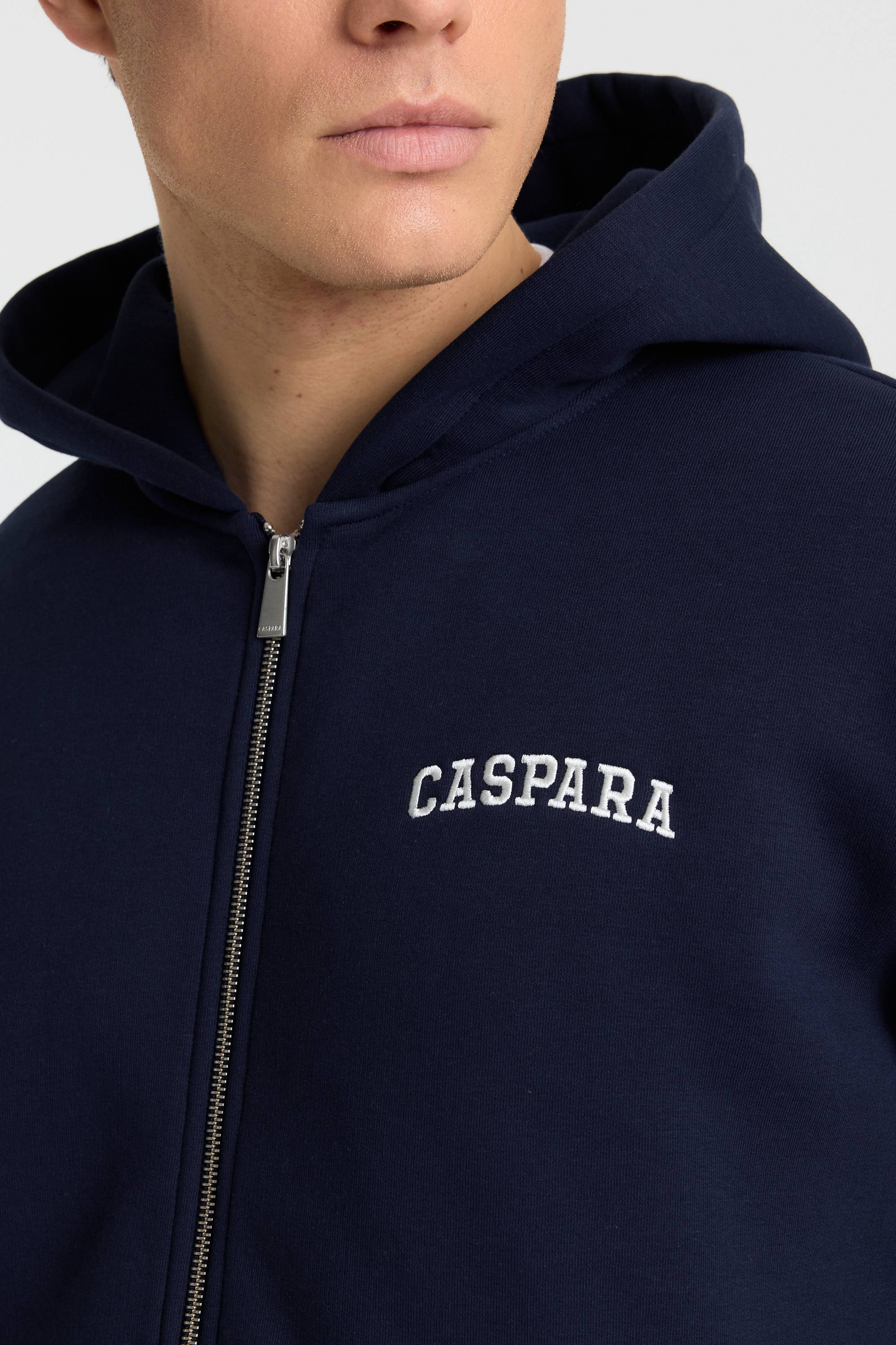 M. Varsity Zip Hoodie - Navy