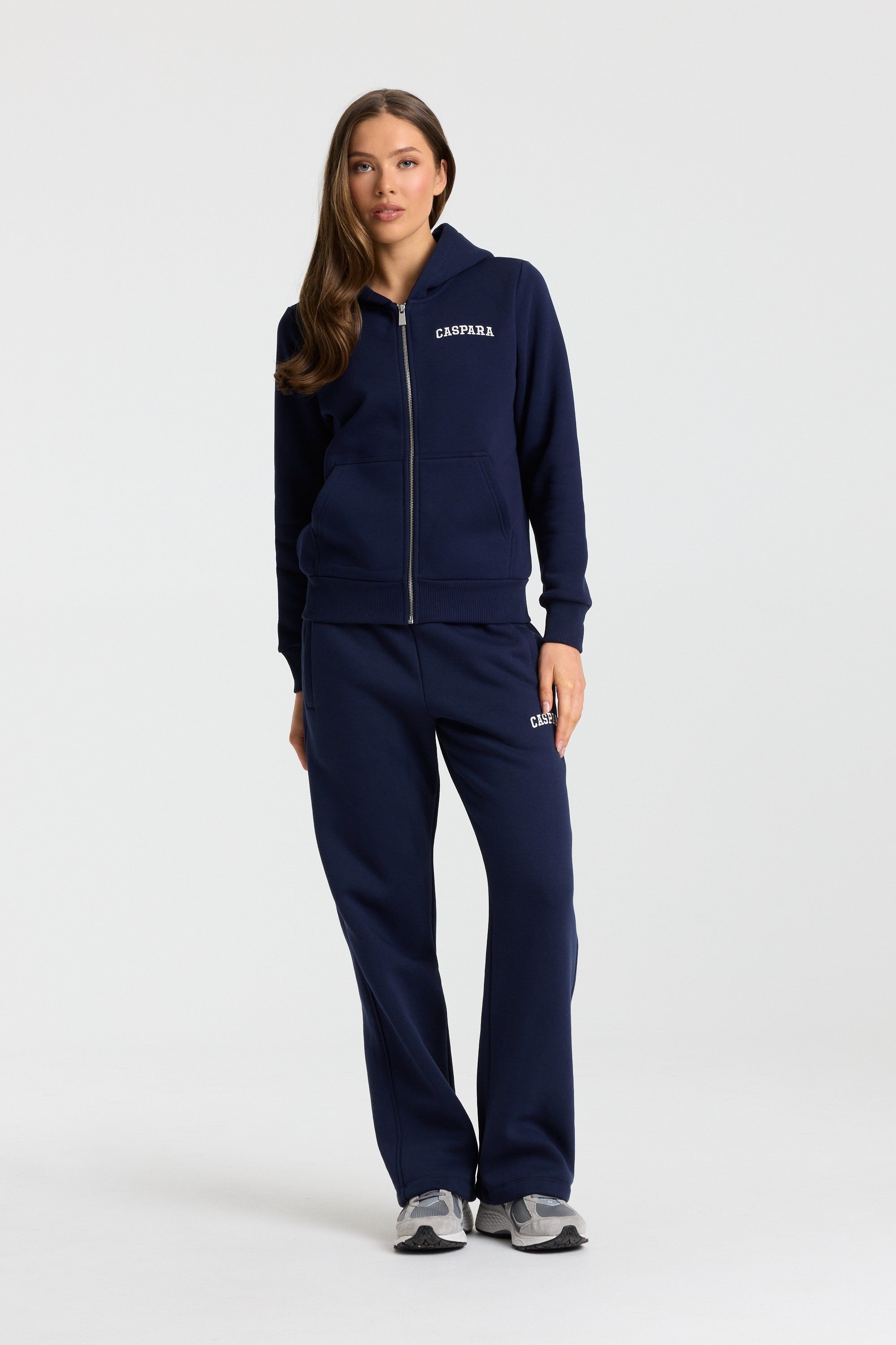 W. Varsity Zip Hoodie - Navy