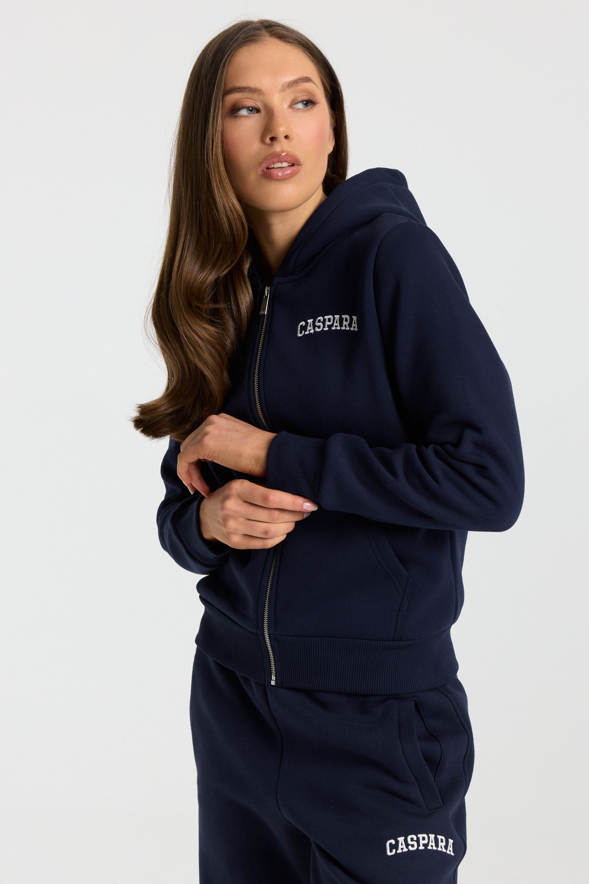 W. Varsity Zip Hoodie - Navy