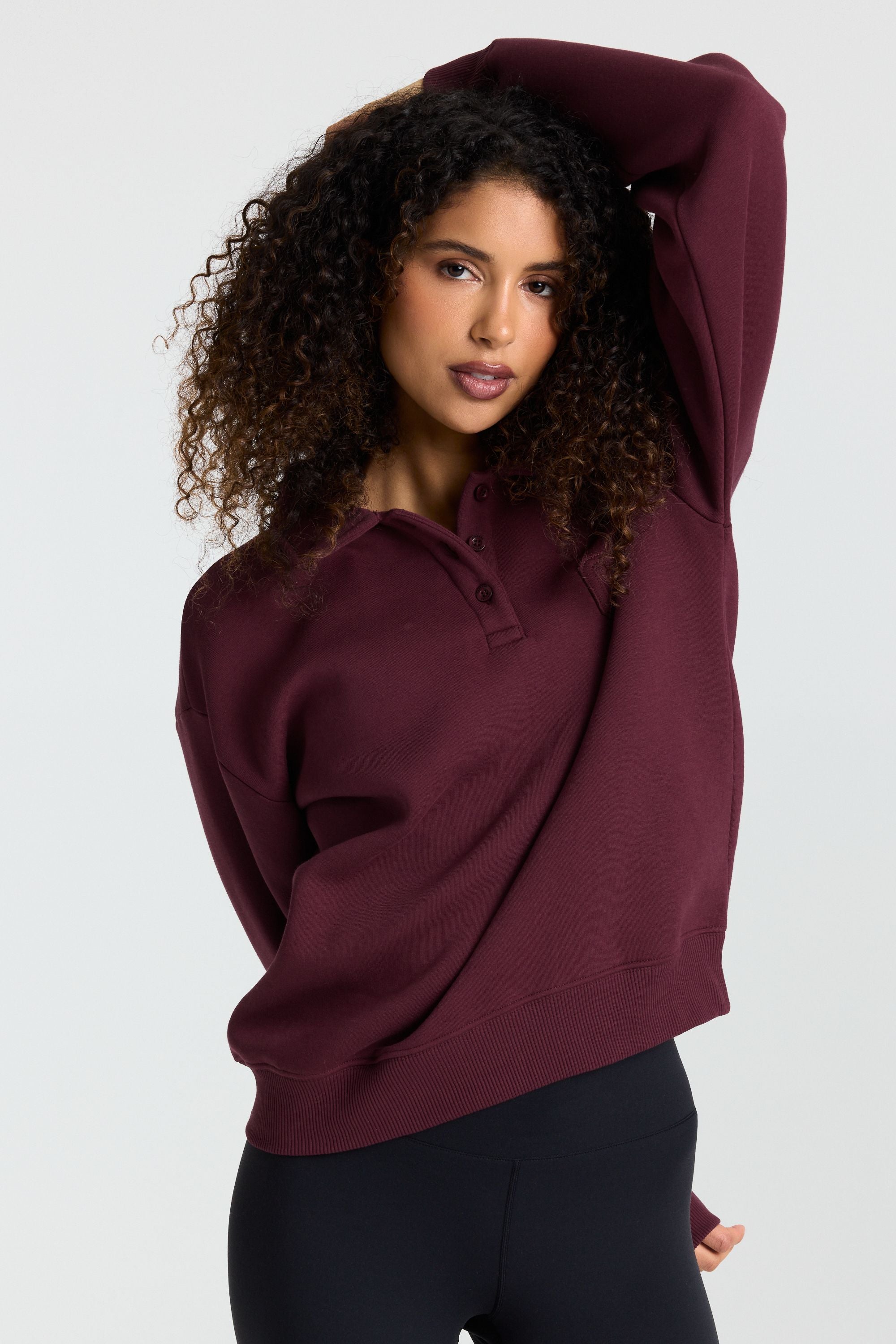 W. Rugby Shirt - Midnight Cherry