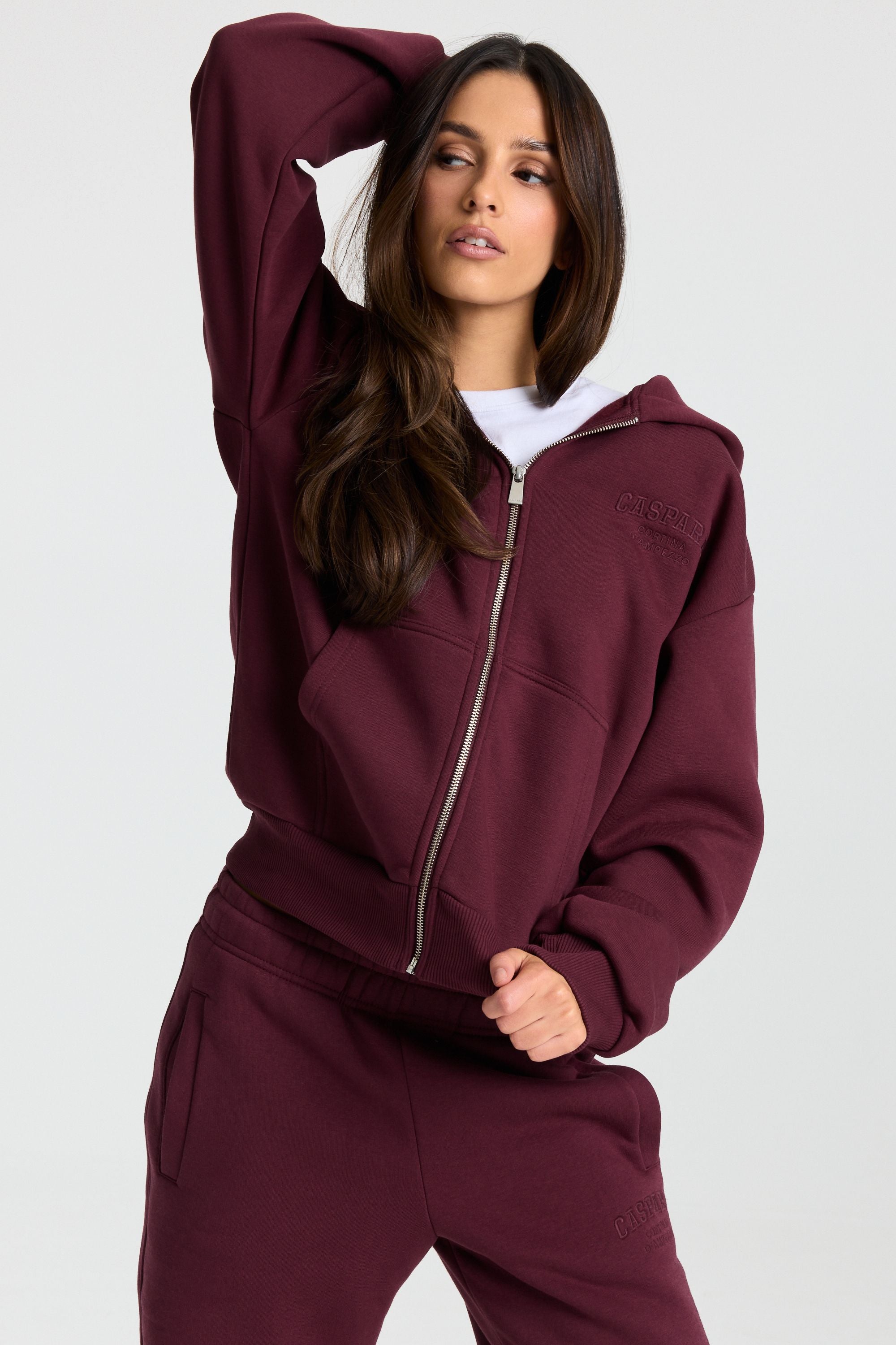 W. Cortina Zip Hoodie - Midnight Cherry