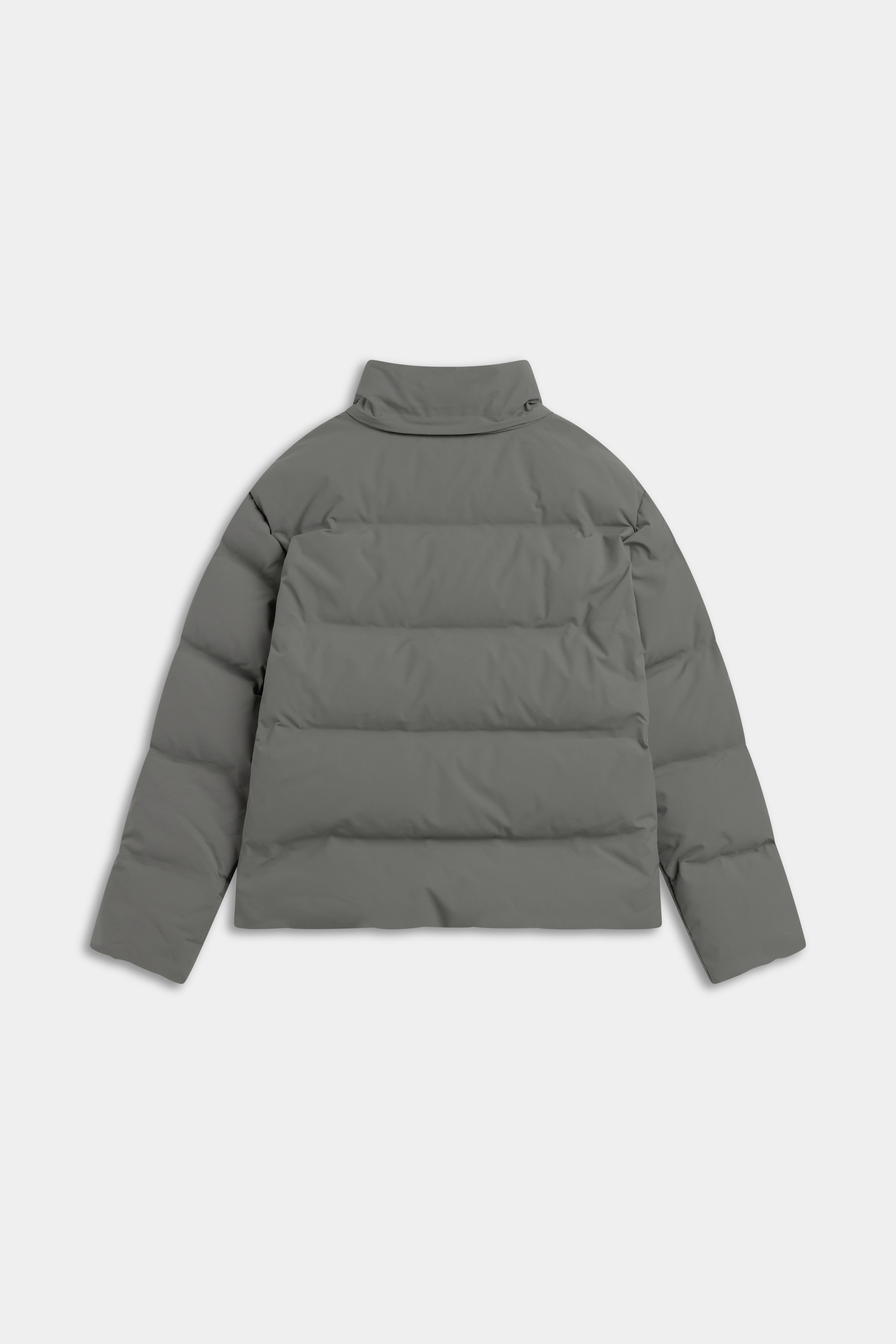 Back view of the men's CASPARA Boreal puffer jacket in khaki on a neutral background.