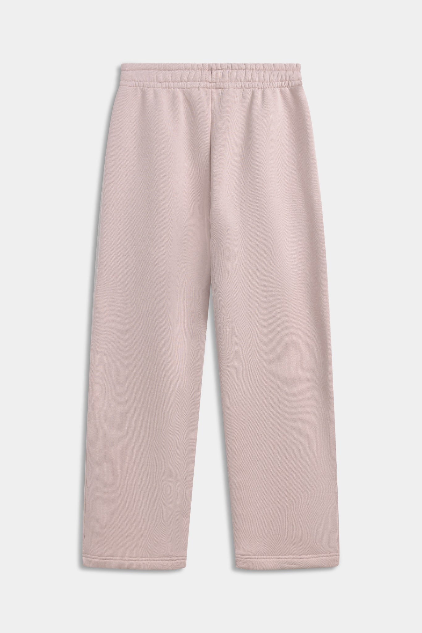 Back view of dusty pink CASPARA All-Star straight-leg sweatpants against a neutral background.